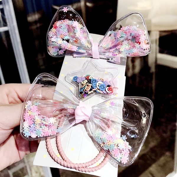 

девочки аксессуары для волос 1 комплект пвх ободков hairgrips звезда шариков волосы банты ручных дети scrunchies headdress, Slivery;white