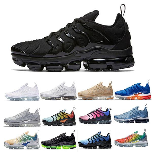 

new men plus tn running shoes light current blue be true voltage purple triple black brown noble red mens designer sneaker