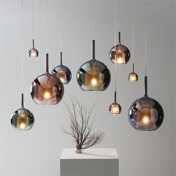 

nordic led glass pendant light fixtures indoor lighting modern bar bedroom living room art decor hanging lamp home luminaire
