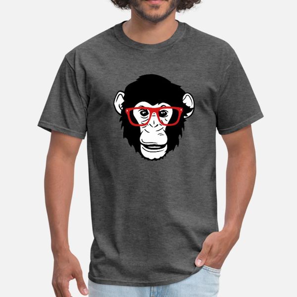 

обезьяна обезьяна шимпанзе t shirt men fit хлопок круглый воротник мужской fit смешной summer family