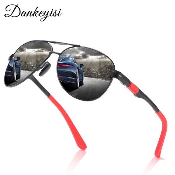

dankeyisi men vintage aluminum magnesium polarized sunglasses retro sunglasses coating lens driving shades for men women, White;black