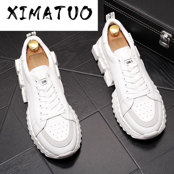 

men british style fashion casual shoes spring summer autumn thick bottom hip hop sneakers male youth trending loafers, Black