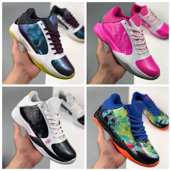 

with box mens zoom mamba 5 v protro lakers 5s basketball shoes outdoor pink black baskets sports trainers sneakers zapatos des chaussures