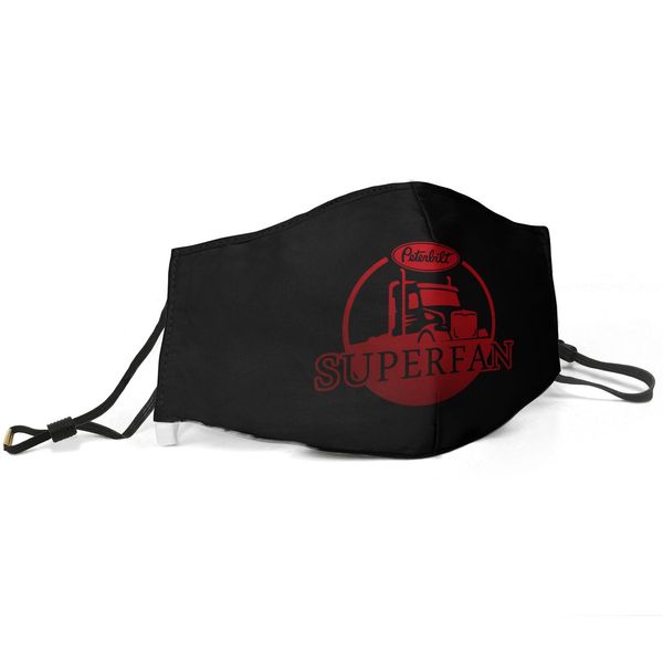 

women men face mask dust mask muffle peterbilt logo printed with adjustable ear hookbud light b, Silver