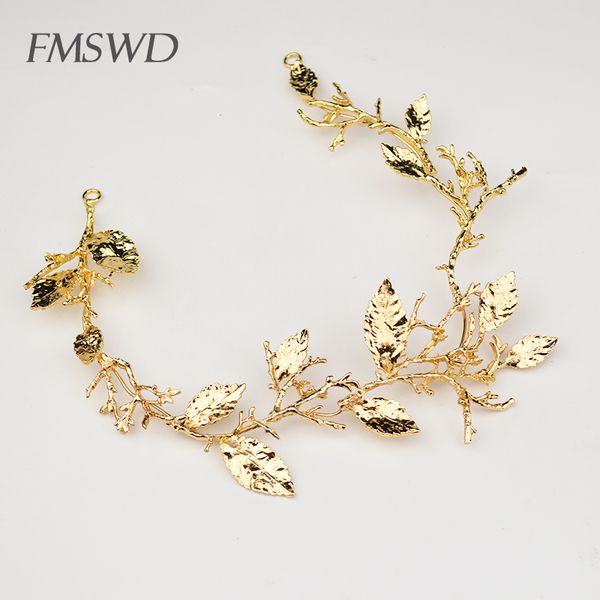 

fashion baroque leaf headband flower crown wedding hair jewelry bridal hairbands headpiece hair band wedding accessories, Golden;silver