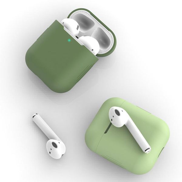 

cgjxsfashion airpods1 /2 case headset protective cover for airpods universal wireless bluetooth headset silicone anti -fall case