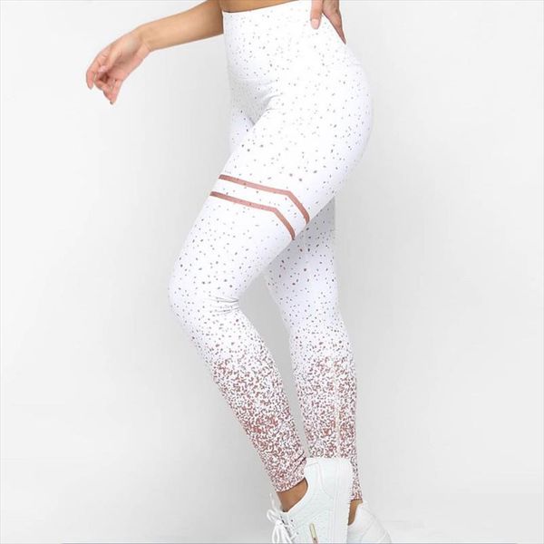 

new casual print fitness slim leggings women push up leggins clothing workout printing patchwork pantswomen high waist leggings, Black