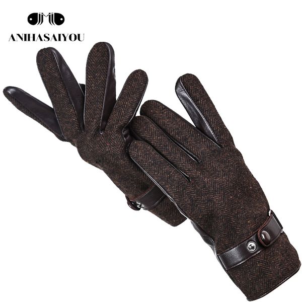 

fashion men touch gloves,keep warm gloves male winter,cold windproof riding men' leather gloves,sheepskin men' gloves -2010, Blue;gray