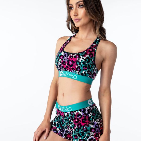 

ethika женщины моды купальники crop top vest + плавки шорты багажники боксеры 2 piece set tracksuit лоскутная shark camo купальники бикини 6, Gray