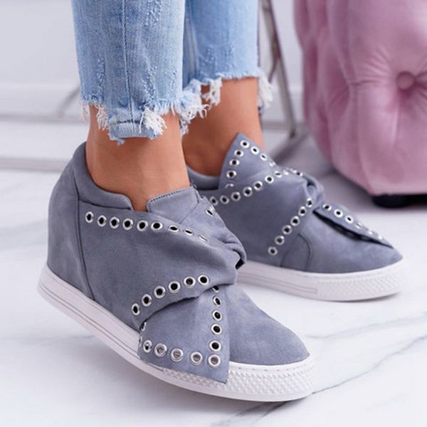 

litthing women flock bowknot loafers ladies slip on walking shoes platform sneakers plus size 2020 casual female fashion, Black