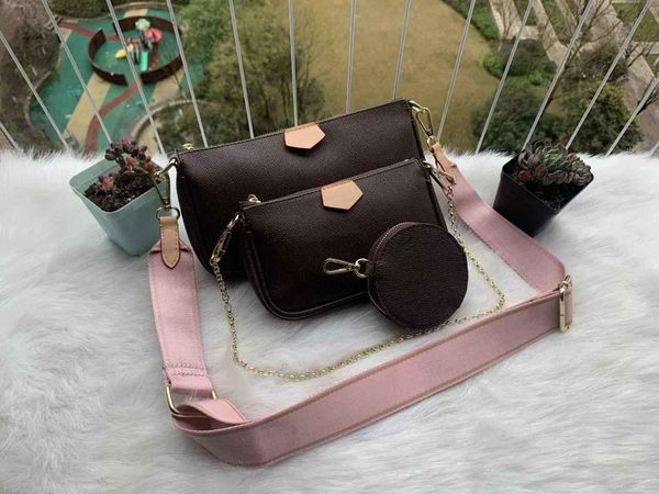 

pu leather designer handbag 3pcs in one set women shoulder bag cross body coin purse wholesale gift sale