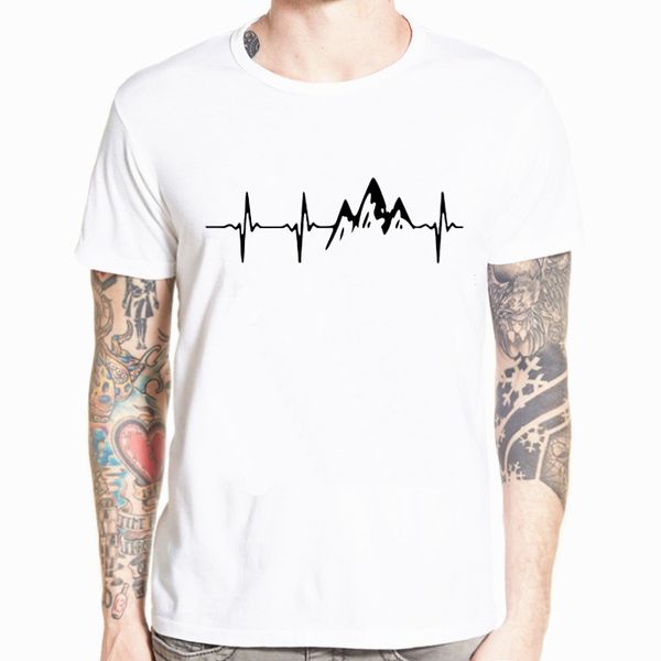 

mountain heartbeat t-shirt fashion funny birthday 100% modal short sleeves t shirts causal o-neck tees hip hop streetwear