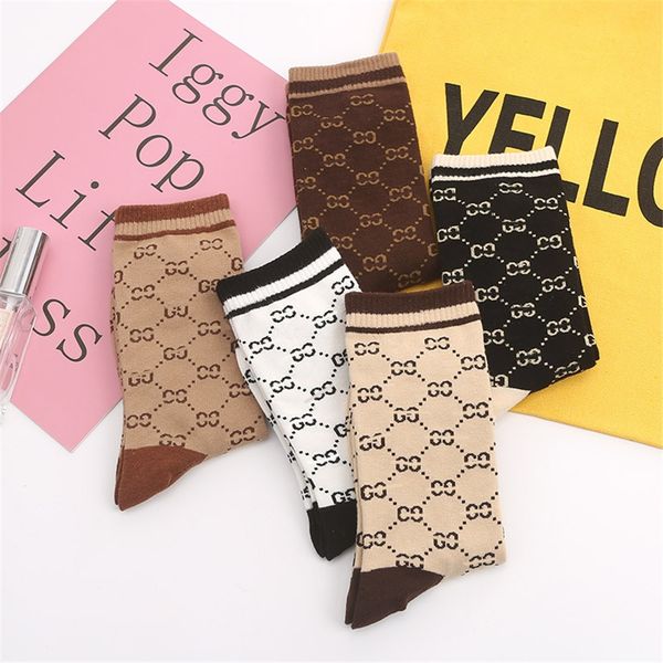 

men long socks cotton casual letter crew comfortable happy sock#900, Pink;yellow