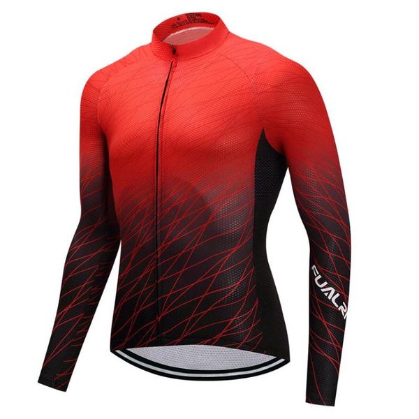 

racing jackets xs-3xl outdoor sports long sleeve bicicleta bike jerseys bicycle cycling clothing mens spring and autumn ropa de ciclismo fu1, Black;red
