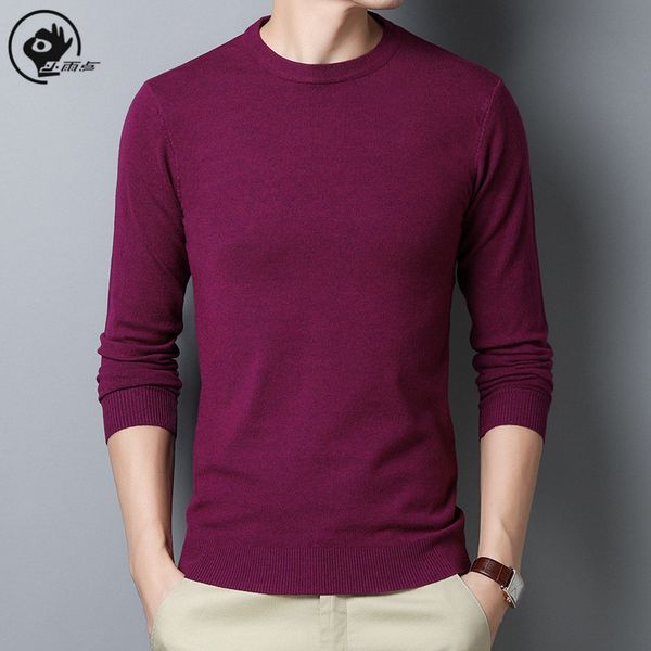 

men's sweaters little rain brand sweater men clothing 2021 autumn winter casual o-neck pull homme soft warm pullover pure color kintwea, White;black