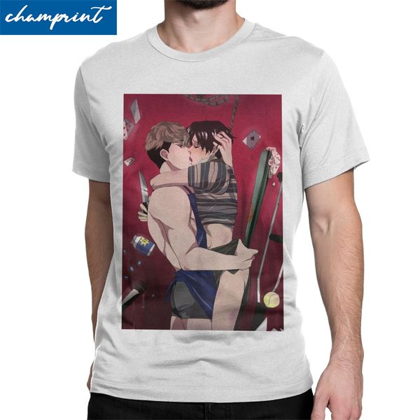 

killing stalking t shirts men's novelty t-shirt sangwoo yoonbum bum korean yaoi manga tee shirt short sleeve clothes adult