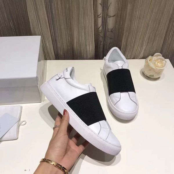 

fashion real leather handmade multicolor gradient technical fabric sneakers man women famous shoes 04 j22, Black