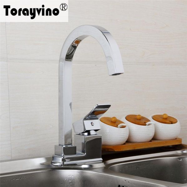 

torayvino uk kitchen faucet deck mounted modern luxury brass polished water faucet bathroom chrome basin sink mixer tap