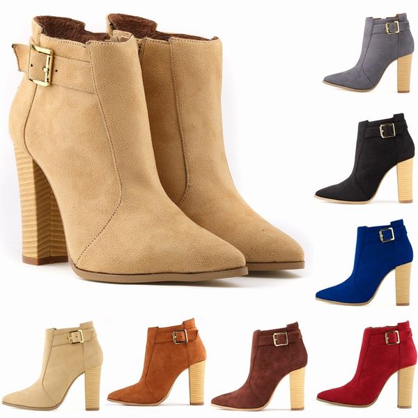 

bling bling boots women shoes autumn luxury designer winter footwear booties woman 2020 high heels zipper boots-women, Black