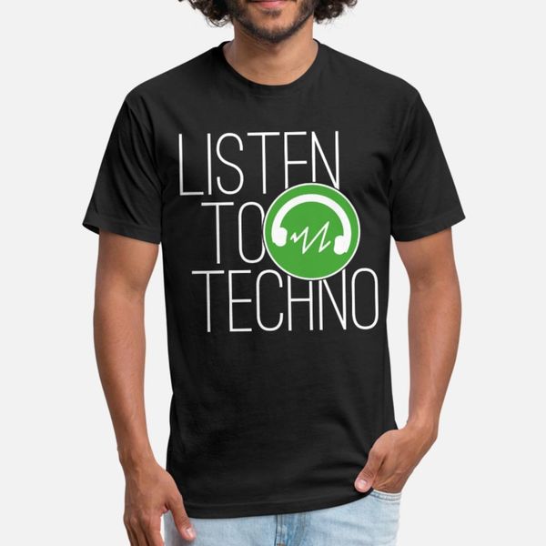 

techno слушают techno тенниска мужчины создать короткий рукав круглый шеи мужской graphic юмор лето новизна рубашки