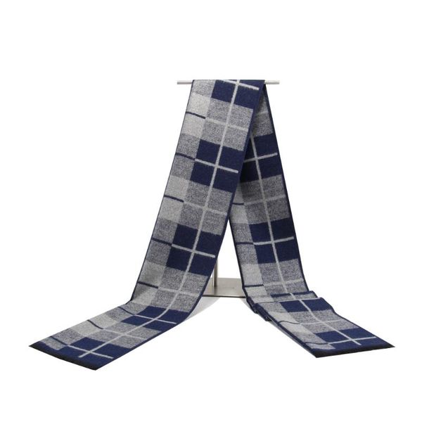 

thicken winter women men fashion plaid scarf brand ladies shawls warm cape cashmere wool scarves for men, Blue;gray