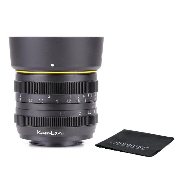 

kamlan 50mm f1.1 aps-c large aperture manual focus lens for nikon n1 amount ing