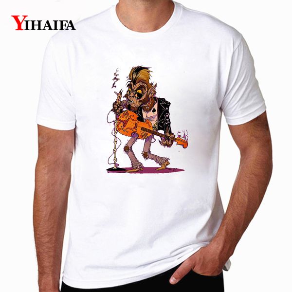 

yihaifa men t-shirt hip hip music monkey graphics tees short sleeve tee undershirt men clothing oversized t shirts