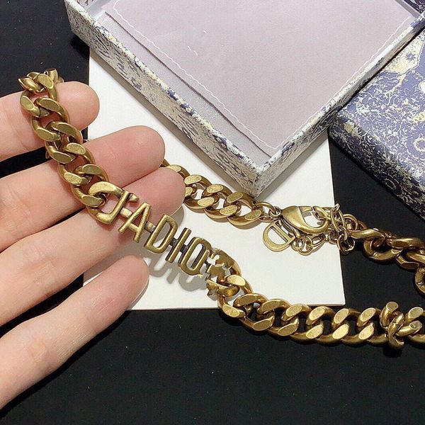 

d jia ja letter chain female choker high version, Silver