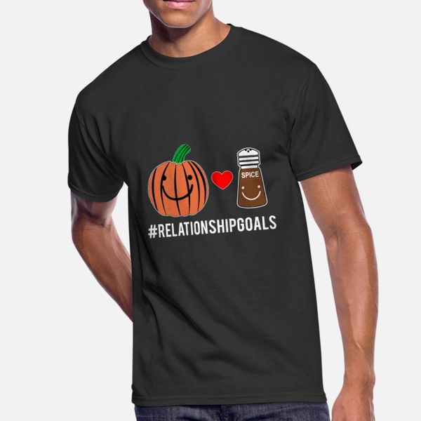 

relationship goals pumpkin spice love t shirt men customized cotton plus size 3xl cool fit new fashion spring leisure shirt