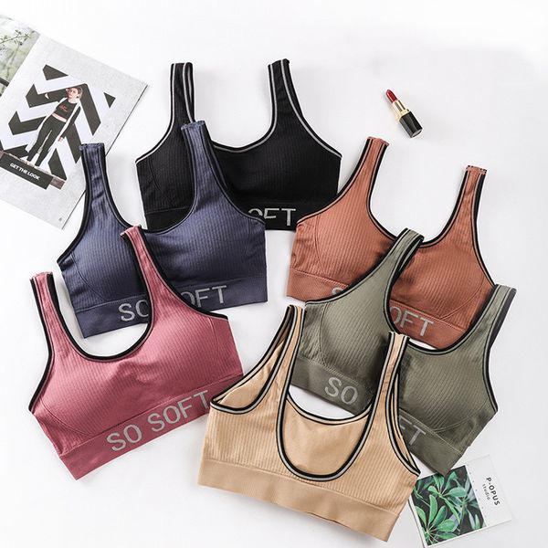 

2 шт / набор top бег бюстгальтер женщин йога бюстгальтер спорт фитнес женское crop бесшовная high impact йога нижнее белье жилет, White;black