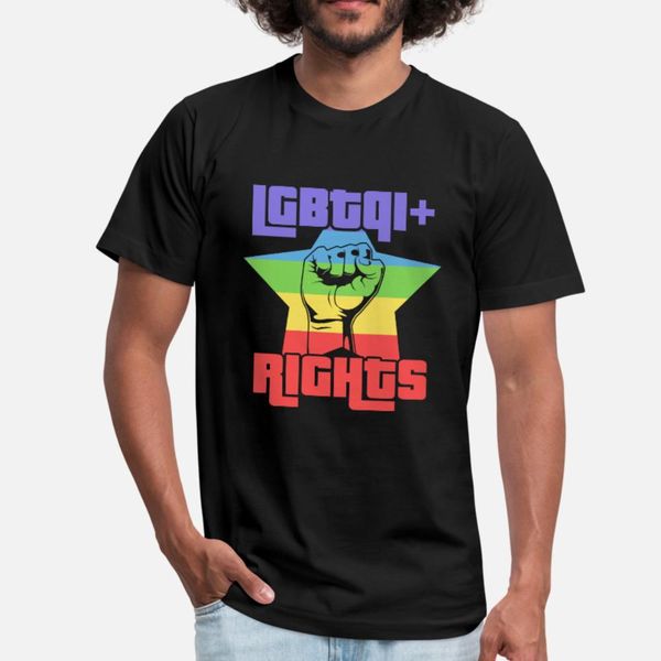 

lgbtqi rights gay rainbow t shirt men personalized cotton round neck letter loose fashion spring trend shirt