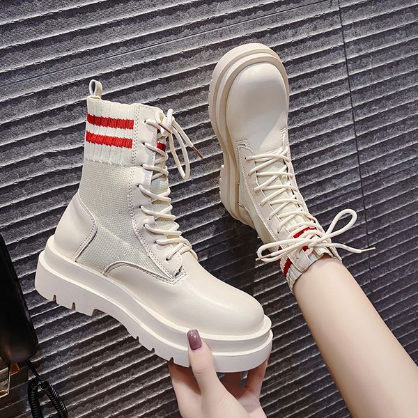 

shoes women boots high heels round toe luxury designer boots-women booties ladies lace up stiletto ankle fashion autumn 2020, Black