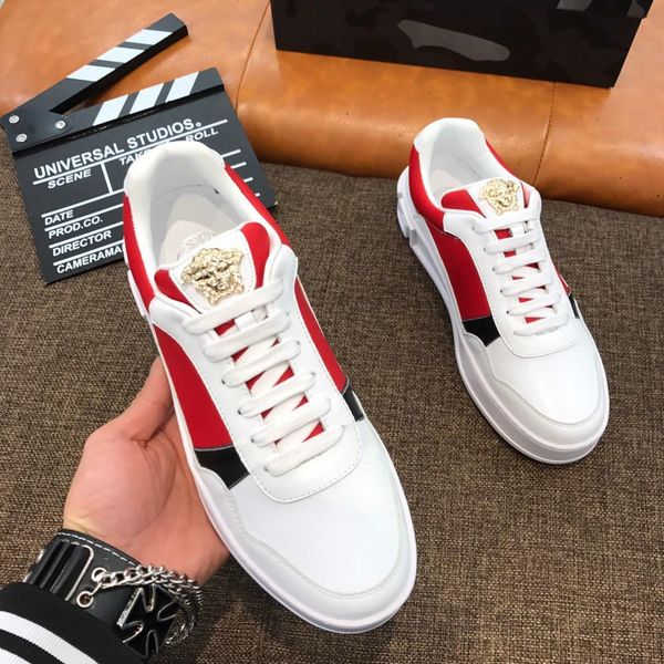 

2021o custom men 's england shoes ,fashion white shoes ,wild shoes ,comfortable and breathable sneakers :original box packaging :38 -4, Black