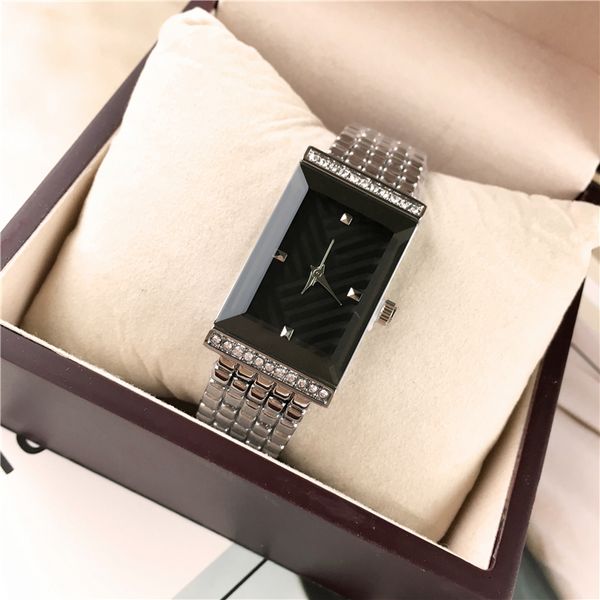 

luxury new women dress watches elegant stainless steel rose gold/silver watches lady rhinestone quartz wristwatches diamonds, Slivery;brown