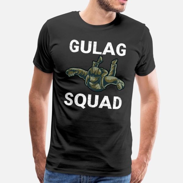 

gulag squad t shirt men customized tee shirt round collar family loose basic summer style leisure shirt