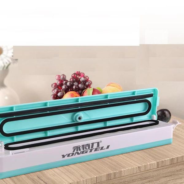 

220v household vacuum sealer packaging machine film sealer vacuum packer including 10pcs bags
