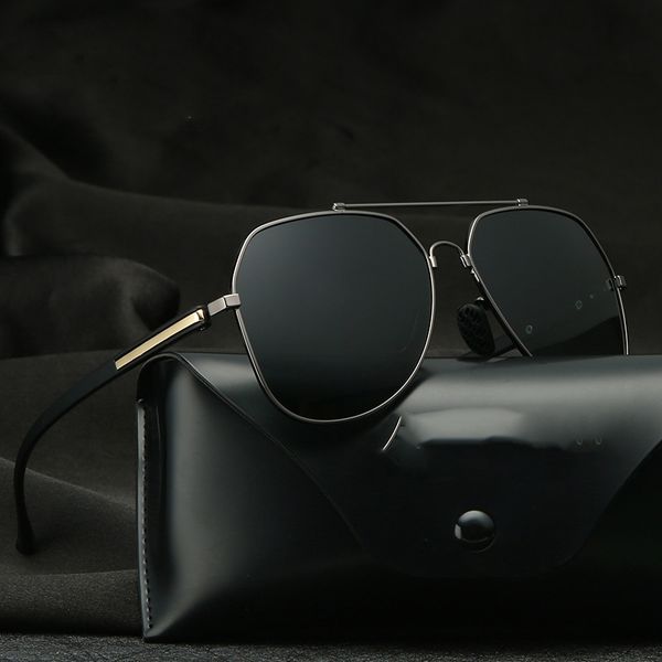 

polarized sunglasses men's memory metal bendable glasses uv400 pilot driving fishing shades, White;black