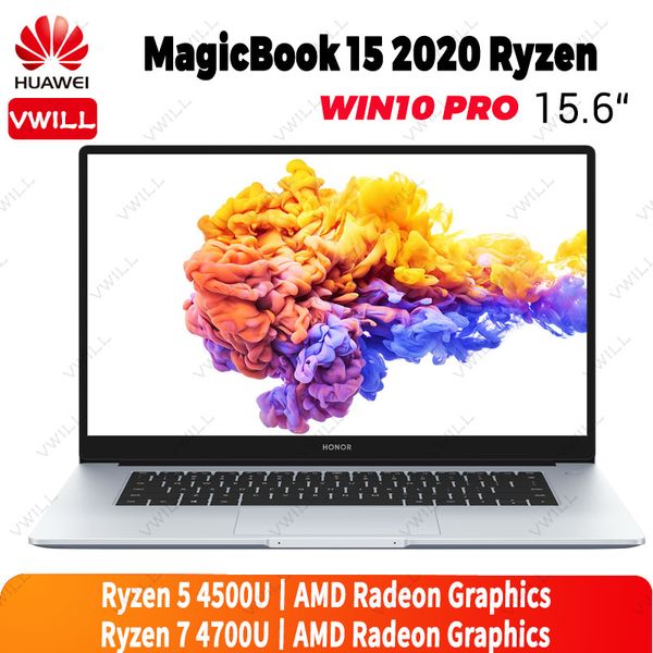 

original huawei honor magicbook 15 2020 lapcomputer 15.6 inch amd ryzen r5-4500u/r7-4700u windows 10 pro english
