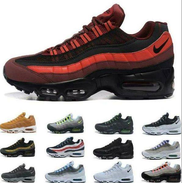 

white university gold air cushion 95 men running shoes authentic max 95s gold bred gym red laser fuchsia laser fuchsia sports sneakers