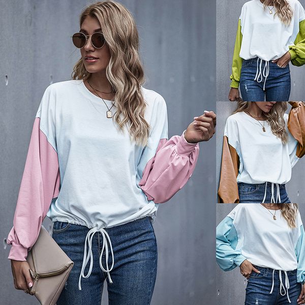 

women's hoodies & sweatshirts ziamonga sleeve patchwork women sweatshirt loose harajuku oversize pullovers spring autumn hoody, Black