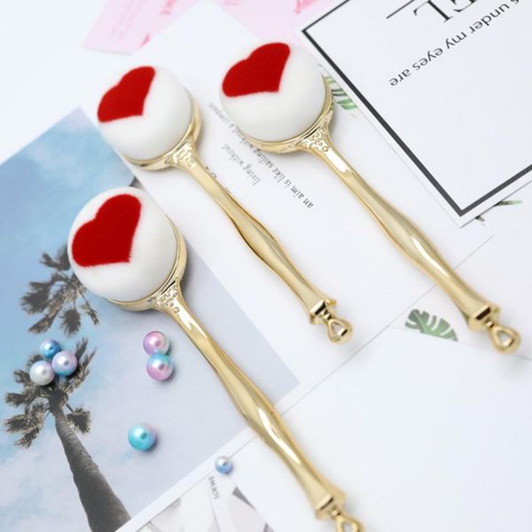 

1 pcs makeup brush tool toothbrush shape face foundation makeup brush red peach heart lightweight beauty make up