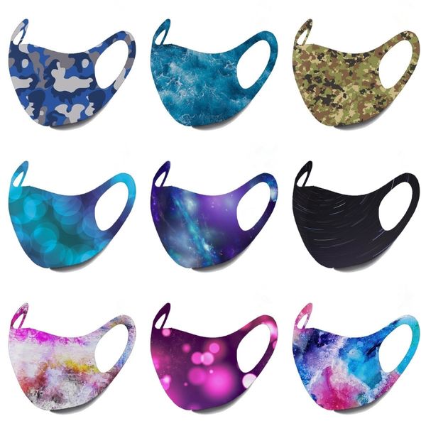 

bkwdp женщины мужчины dust-proof губка маска с клапаном сапуна унисекс цветочные камо печать карманных mouth маски против пыли новые маски h