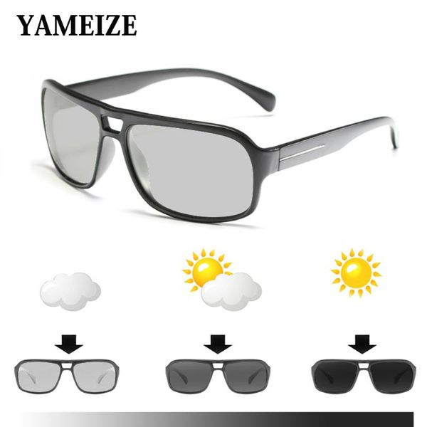 

yameize polarized pchromic sunglasses men chameleon driving glasses women eyeglasses eyewear, White;black