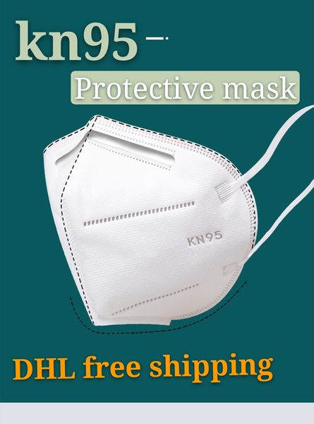 

DHL Free Ship KN95 mask non-woven disposable folding mask fabric dustproof windproof respirator anti-fog and dustproof outdoor protective ma