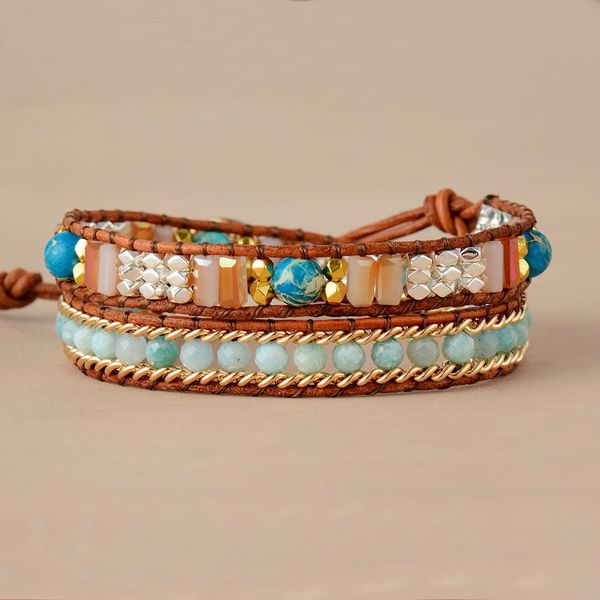 

уникальный кожаного rope браслеты femme грановитых цепи rhinestone ite wrap браслеты multilayers бисер браслет dropshipping y200730, Black