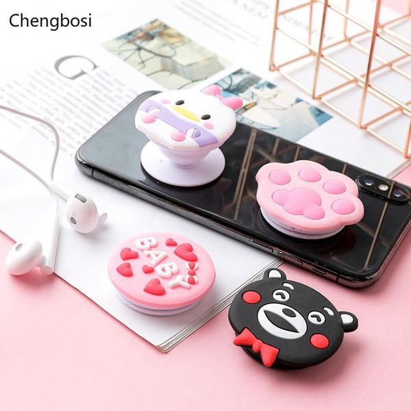 

cgjxsuniversal cute mobile phone stand bracket airbag expanding stand and grip cartoon phone holder for xiaomi iphone 6s 7 8 x