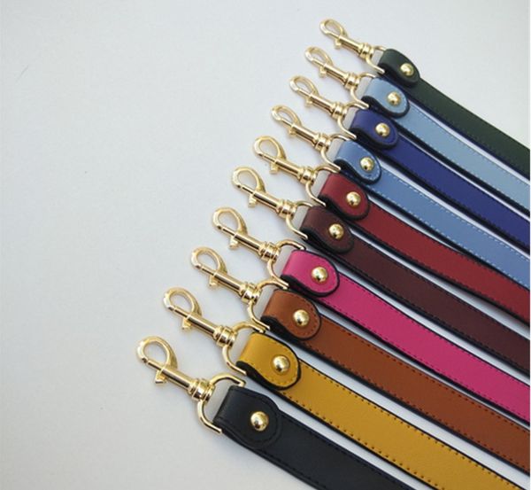 

43cm bag belt detachable leather handle women shoulder bag diy replacement accessories handbag handle strap band, Black