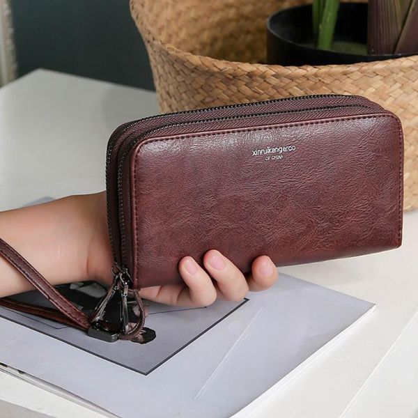 

2020 luxury мужской кожаный кошелек для мужчин сцепления бумажники сумки handy business carteras mujer бумажники мужчин черный coffe доллар, Red;black