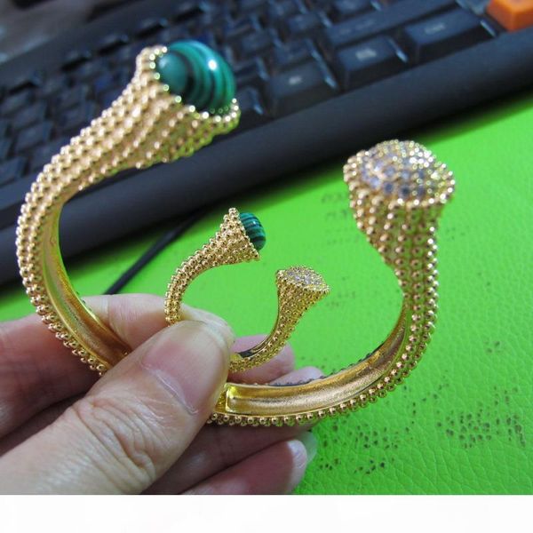 

wholesale 2019 new designer cuff bangle bracelet and rings 18k gold plated jewelry sets for women, Silver