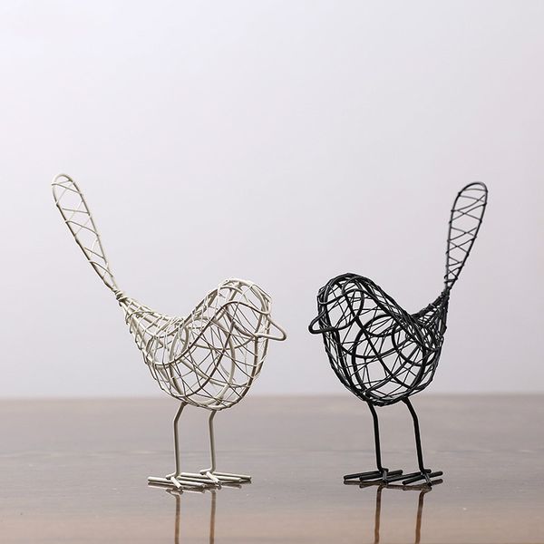 

iron bird figurines abstract bird miniatures vintage animal figurine home decoration creative gift souvenirs room decor